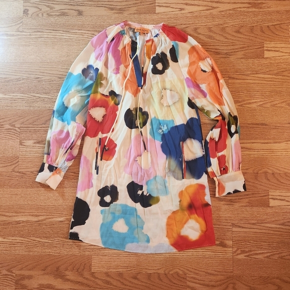 GUC Stine Goya Dounya Floral Voile Mini Dress Light Fluid Eco Vero, Size XS - Picture 2 of 13